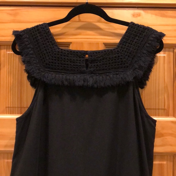 MADEWELL Black Sundream Crochet Fringe Shift Dress - Picture 6 of 7
